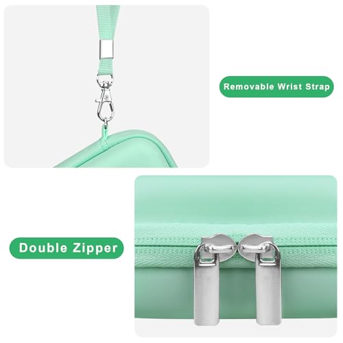 Canboc Hard Case for KODAK PIXPRO FZ55/ FZ45/ FZ43/ FZ53 16MP Digital Camera, Vlogging Camera Bag, Zipper Mesh Pocket fit Cable, SD Card, Mint Green (Case Only) - color: T-Mint Green