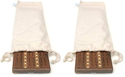 WE Games Cribbage Board Cloth Storage Bag - Protects and Stores Cribbage Boards, Travel Cribbage Boards, and Accessories, 18 in. with Drawstring When Flat (Pack of 2) - size: 18 x 6 inches (Pack of 2)