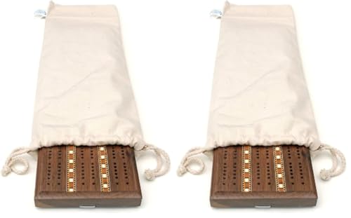 WE Games Cribbage Board Cloth Storage Bag - Protects and Stores Cribbage Boards, Travel Cribbage Boards, and Accessories, 18 in. with Drawstring When Flat (Pack of 2) - size: 18 x 6 inches (Pack of 2)