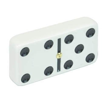 Marion Double 9 Domino Set (55 Tiles) Jumbo Tournament Professional Size with Spinners in Arcadian Paper Storage Box (White Arcadian) - color: White