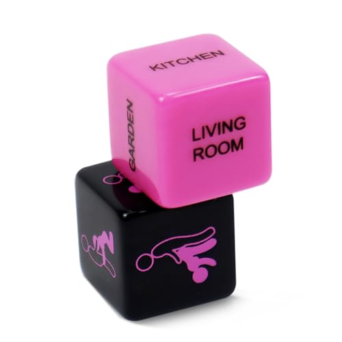 Valentines Day Gifts for Him 2Pcs Date Night Dice, Funny Couples Dice Combination Gameplay, Couples Gift Ideas for Girtfriend Boyfriend, 2026 New Year's Gift Decision Gift for Husband/Wife/Game - color: 2pcs Purple Dice