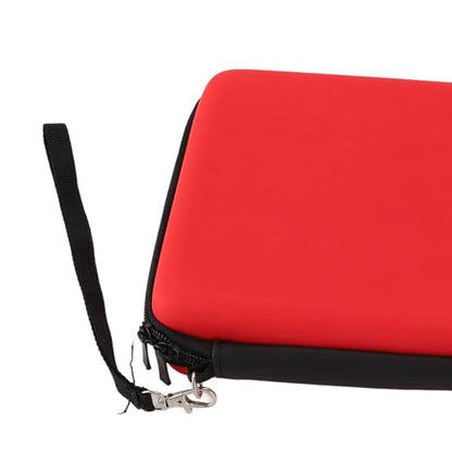 ASHATA Game Card Case For 2DS Console Game Card And Other Accessories, Hard Shell Carrying Case Pouch With 8 Game Card Holders In Red - color: Red