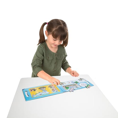 Melissa & Doug Take-Along Magnetic Jigsaw Puzzle Set – Vehicles (2 x 15 Piece) Travel Activity Toy for Preschoolers and Kids Ages 3+ - size: 8.5 x 7.25 x 0.3 inches, style: Vehicles
