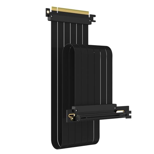 GLOTRENDS 600mm PCIe 3.0 X16 Riser Cable for Low-end PCIe 3.0 GPUs, Such as GeForce RTX 20/GTX 16/GTX 10 Series and AMD Radeon RX5000/VII/RX Vega/R9 Fury Series, etc - size: 600mm, style: 90 Degree Right Angle