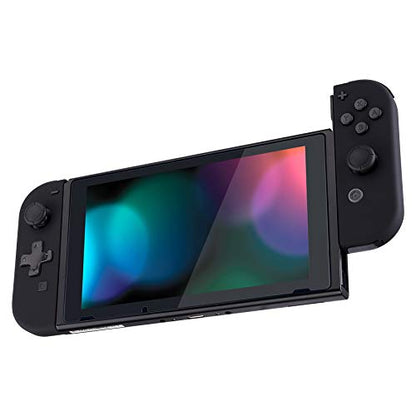 eXtremeRate Soft Touch Black Joycon Handheld Controller Housing (D-Pad Version) with Full Set Buttons, DIY Replacement Shell Case for Nintendo Switch & Switch Oled Joy-Con – Console Shell NOT Included - color: Black