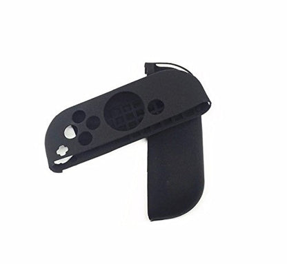 8 in 1 Silicone Protective Skin Soft Shell Case with Thumbsticks Grips Caps Cover for Switch Controller Skin Black