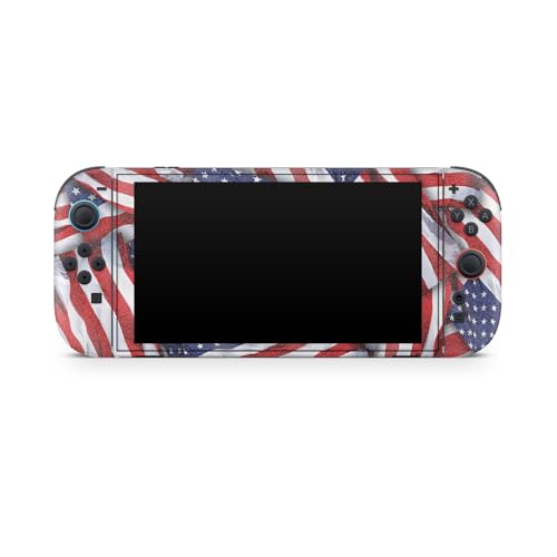 Glossy Glitter Gaming Skin Compatible with Nintendo Switch 2 Console Only - Patriot - Premium 3M Vinyl Protective Wrap Decal Cover - Easy to Apply | Crafted in The USA by MightySkins - color: Patriot, size: Switch 2 Console Skin Only, style: Glossy Glitte