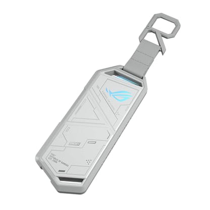 ASUS ROG Strix Arion White M.2 NVMe SSD Enclosure-USB3.2 Gen 2x1 Type-C (10Gbps), Dual USB-C to C & USB-C to A, Screwdriver-Free, Fits PCIe 2280/2260/2242/2230 M Key/B+M Key, 1 Year Warranty - size: White|up to 10Gbps, style: ROG Arion