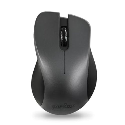 Perixx PERIMICE-821IB Wireless Bluetooth Mouse - Silent Click - Ergonomic Design - Iron Black - style: Bluetooth