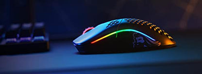 GLORIOUS Model O Wireless Gaming Mouse - Superlight, 69g Honeycomb Design, RGB, Ambidextrous, Lag Free 2.4GHz Wireless, Up to 71 Hours Battery - Matte White - color: White, style: Model O (Ambidextrous)