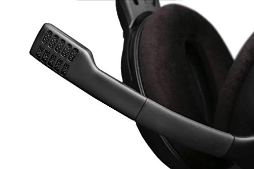 Massdrop x Sennheiser PC37X Gaming Headset — Noise-Cancelling Microphone with Over-Ear Open-Back Design, 10 ft Detachable Cable, and Velour Earpads,Black (Renewed)