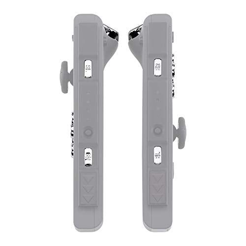 eXtremeRate DIY Full Set Buttons for Nintendo Switch & Switch OLED, Chrome Silver Glossy Replacement Buttons for JoyCon, ABXY Direction Keys SR SL L R ZR ZL + - Home Capture Trigger Buttons Springs - color: Chrome Silver