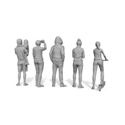 MRY-SFW Yao's Studio LYT72106 1/72 20mm Miniature Factory Building Military Car Railroad Track Accessory Props Diorama Scenery Miniature Character Model Multi Pose Figures5pcs