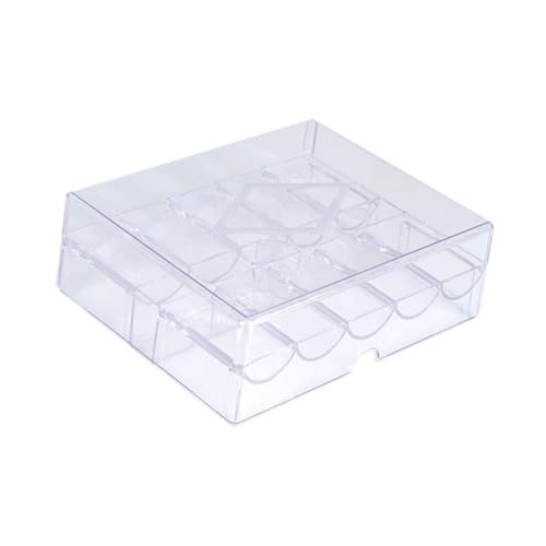 Menolana Acrylic Chip Case Chip Carrier Lightweight Organizer Container Chip Tray Transparent for Family Parties Tabletop Game Travel