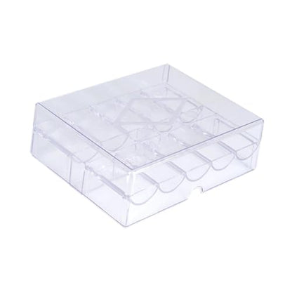 Menolana Acrylic Chip Case Chip Carrier Lightweight Organizer Container Chip Tray Transparent for Family Parties Tabletop Game Travel