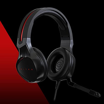 Acer Nitro Gaming Headset with Flexible Omnidirectional Mic, Adjustable Headband, (Pack of 1) - style: Nitro Headset