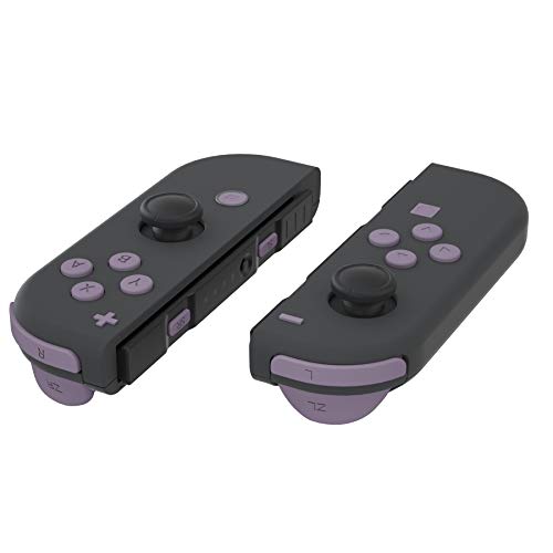 eXtremeRate DIY Full Set Buttons for Nintendo Switch & Switch OLED, Replacement Buttons for JoyCon, ABXY Direction Keys SR SL L R ZR ZL + - Home Capture Trigger Buttons Springs - Dark Grayish Violet - color: Dark Grayish Violet