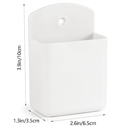 4 Pcs Remote Control Holde Wall Mount, TV Controller Holder, Self Adhesive Remote Holder, Wall Pen Holder Storage Accessories for Home Office School (White) - color: White&4Pcs