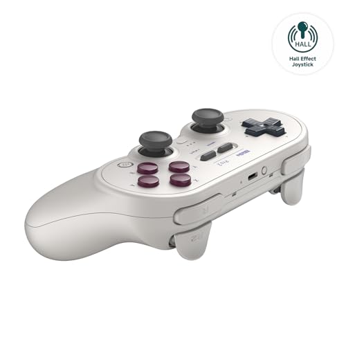 8Bitdo Pro 2 Wireless Bluetooth Controller with Travel Case, Hall Effect Joystick Update, Retro Gamepad for Switch/Switch 2, PC, Android, and Steam Deck & Apple (G Classic Edition) - color: G Classic Edition