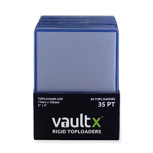 Vault X Toploaders 35pt (50 Pack), 3" x 4" Seamless Clear Rigid Card Holders for Trading Cards TCG - size: 50 Pack, style: 35pt