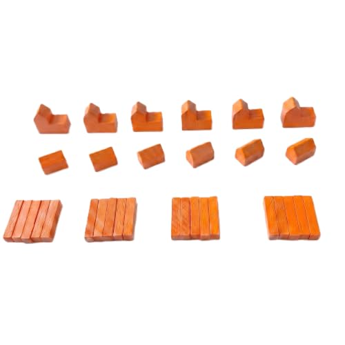 Replacement Pieces for Settlers of Catan – Roads, Settlements & Cities Set, Durable Game Tokens, Compatible with Catan Board Game Accessories, Game Pieces Plus Bonus Pieces (Orange) - color: Orange