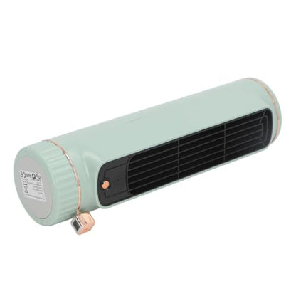 TOPINCN Desk Bladeless Fan, Quiet Desktop Fan Bladeless with 3 Cooling Speeds, Rechargeable Table Cooling Fan for Bedroom Office Home Outdoor, Tower Fan Cooling Fan (Green)