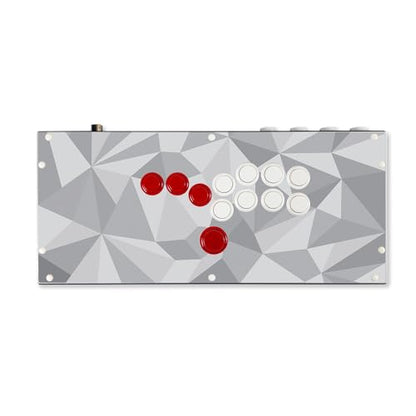 Gaming Skin Compatible with Hit Box (PS4/PC) - Gray Polygon - Premium 3M Vinyl Protective Wrap Decal Cover - Easy to Apply | Crafted in The USA by MightySkins - color: Gray Polygon
