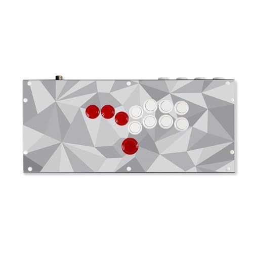 Gaming Skin Compatible with Hit Box (PS4/PC) - Gray Polygon - Premium 3M Vinyl Protective Wrap Decal Cover - Easy to Apply | Crafted in The USA by MightySkins - color: Gray Polygon