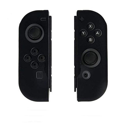 Soft Silicone Rubber Protective Skin Shell Cover Case Thumb Stick Grips Joystick Caps Cover Rocker Cap for Switch NS Controller (Black)