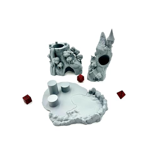 Mountain Village Dice Tower - D&D RPG Tabletop Gaming Accessory - Modular Design for Easy Storage