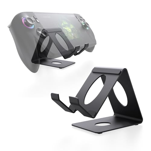 Handheld Console Stand for ASUS ROG Ally X/for Switch 2/for Legion Go/for Steam Deck Handheld Game Console Desktop Stand Holder Mount (Black) - color: Black