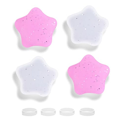 NANANINO PS5 Thumb Grips, Switch Pro, PS4, Xbox Controllers, 4-Pack, Clear | PS5 thumb grips with sweat-resistant silicone for Switch 2, Switch Pro, PS4 and Xbox controllers, ergonomic 4-pack - color: Clear