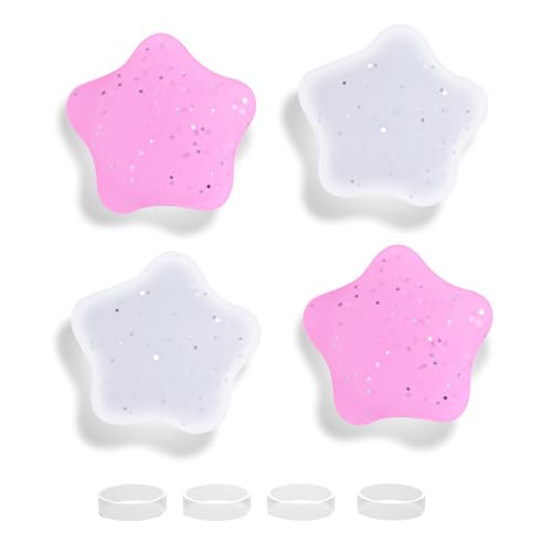 NANANINO PS5 Thumb Grips, Switch Pro, PS4, Xbox Controllers, 4-Pack, Clear | PS5 thumb grips with sweat-resistant silicone for Switch 2, Switch Pro, PS4 and Xbox controllers, ergonomic 4-pack - color: Clear