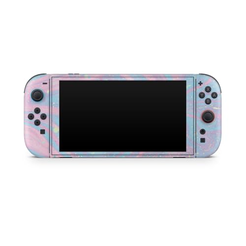 Glossy Glitter Gaming Skin Compatible with Nintendo Switch 2 Console Only - Cotton Candy Swirl - Premium 3M Vinyl Protective Wrap Decal Cover - Easy to Apply | Crafted in The USA by MightySkins - color: Cotton Candy Swirl, size: Switch 2 Console Skin Only