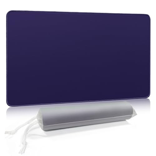 FROGIGO Solid Color TCG Playmat with Carry Bag, 24 x 14 in, 3mm Thick Stitched-Edge Card Game Mat, Non-Slip Rubber Base, No-Logo Play Mat for Trading Card & Tabletop Games - Royal Purple - color: Royal Purple