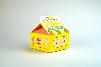 1985 Games Lemon Cat Milk Carton Dice – Meet The Adorable Residents of Fruit Meadows with This Charming Collectible Set - color: Lemon