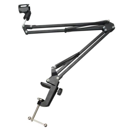TECHTONGDA Microphone Mounting Bracket Desk Mic Arm Microphone Stand with Desk Mount Mic Suspension Boom for Live Streaming, Gaming, Podcasting, Radio
