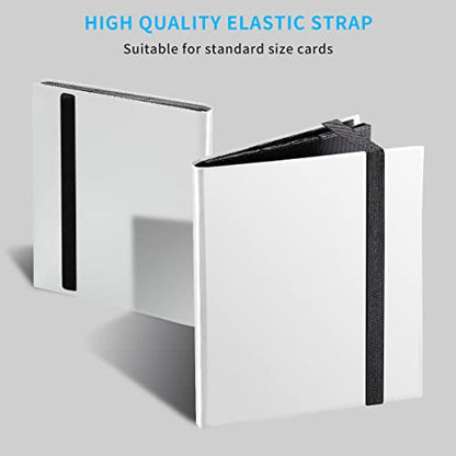 Card Binder, Upgraded 9 Pockets Trading Card Collection Binder for Cards, 360 Card Book Holder Album for Yugioh, MTG, TCG, Magic, Sports Cards - White - color: White