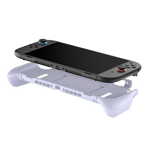 Belkin Nintendo Switch 2 Case Grip, Dockable & Quick-Release Design, Ergonomic Non-Slip, Kickstand Compatible Protective Case, Detachable & Comfortable Joy-Con 2 Handheld Grip, Travel Controller case - color: Lilac, style: Grip