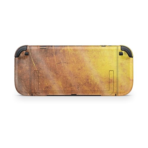 Glossy Glitter Gaming Skin Compatible with Nintendo Switch 2 Console Only - Textured Gold - Premium 3M Vinyl Protective Wrap Decal Cover - Easy to Apply | Crafted in The USA by MightySkins - color: Textured Gold, size: Switch 2 Console Skin Only, style: G