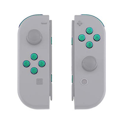 eXtremeRate Green Purple Chameleon Glossy Replacement ABXY Direction Keys SR SL L R ZR ZL Trigger Buttons and Springs, Full Set Buttons with Tools for Nintendo Switch Joycon & Switch OLED Joy con - color: Chameleon Green Purple