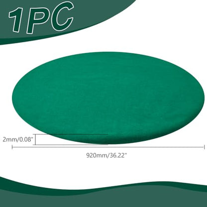 arricraft Felt Card Table Game Cover, Round Tablecloth Table Protector for Card Games Mahjong Board Games - color: Green