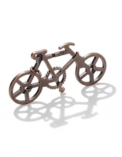 Bicycle Puzzle by Sharp Brain Zone – Premium Durable Metal Brainteaser | Challenging 3D Mechanical Logic Game, Focus & Stress Relief Tool, Travel Brain Teaser & Unique Gift for Puzzle Lovers - style: Bicycle