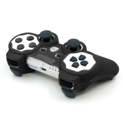 OSTENT Protective Silicone Gel Soft Skin Case Cover Pouch for Sony PlayStation PS2 PS3 Controller Color Black - color: Black