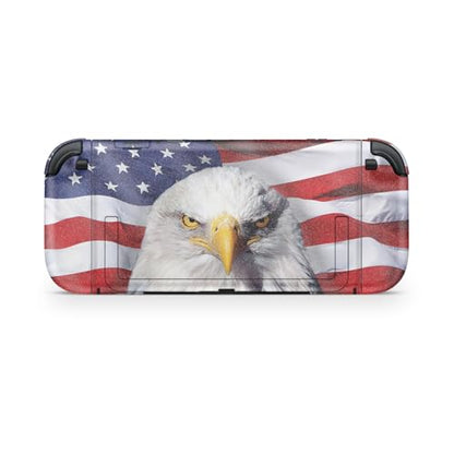 Glossy Glitter Gaming Skin Compatible with Nintendo Switch 2 Console Only - America Strong - Premium 3M Vinyl Protective Wrap Decal Cover - Easy to Apply | Crafted in The USA by MightySkins - color: America Strong, size: Switch 2 Console Skin Only, style:
