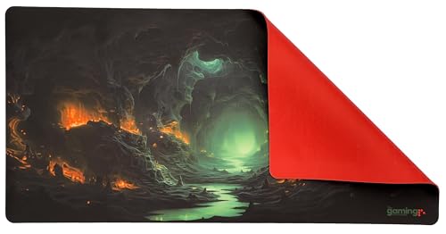 The Gaming Mat Company Single Player MTG Playmat & Mouse Pad – 28" x 14" Candlelight Cavern Gaming Mouse Pad Compatible with Magic: The Gathering playmats, MTG Cards, TCG Gaming mat - color: Forest