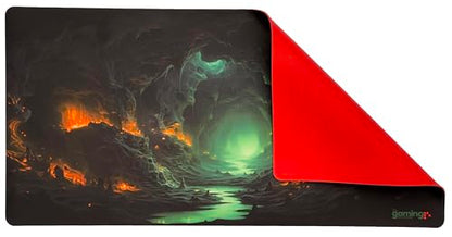The Gaming Mat Company Single Player MTG Playmat & Mouse Pad – 28" x 14" Candlelight Cavern Gaming Mouse Pad Compatible with Magic: The Gathering playmats, MTG Cards, TCG Gaming mat - color: Forest