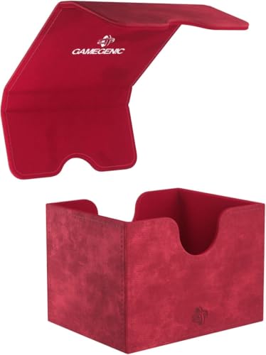 GameGenic Deck Box – Sidekick XL Red 100CT – Durable and Sturdy TCG, OCG, CCG Card Storage – Compatible with Pokemon, Yugioh, Commander, and MTG Magic: The Gathering Cards - color: Red