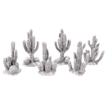 Tabletop Terrain Cactus Scatter Set, 16 Pieces, 28mm Scale, 1-2 Inches Tall