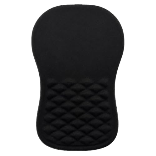 Ergonomic Mouse Pad with Wrist Rest, Mouse Pad with Memory Foam Massage Support, Non-Slip PU Base, Comfortable Typing Cushion for Home Office Computer Laptop, Black - color: Black
